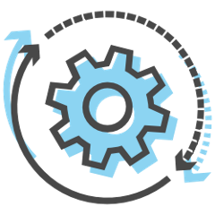 Layer2 Cloud Connector settings icon: a blue gear.