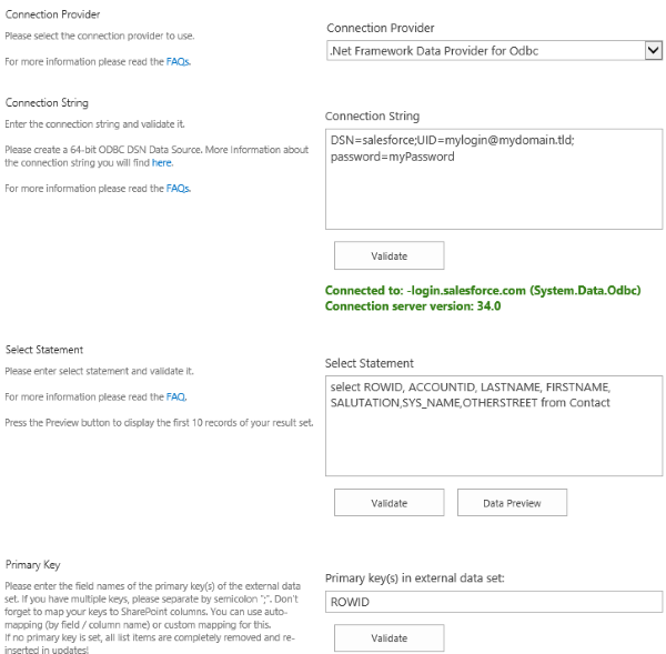 Data Integration of SharePoint and Salesforce