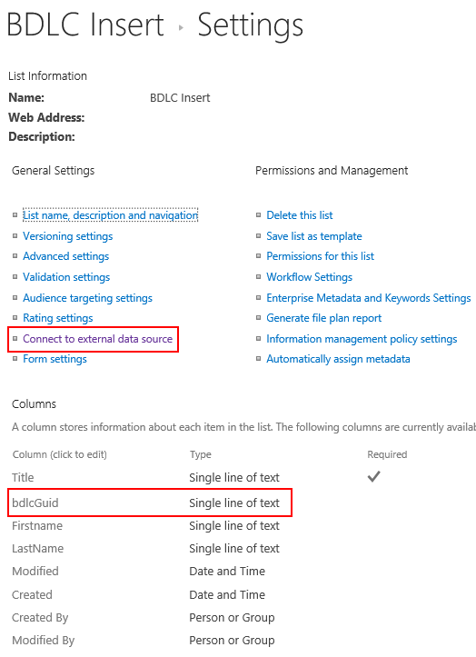 Sample SharePoint list for data acquisition to SQL