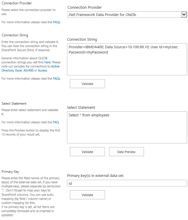 AS400 to SharePoint connection - Step 1