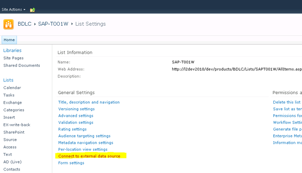 how to connect sharepoint lists to sap 5