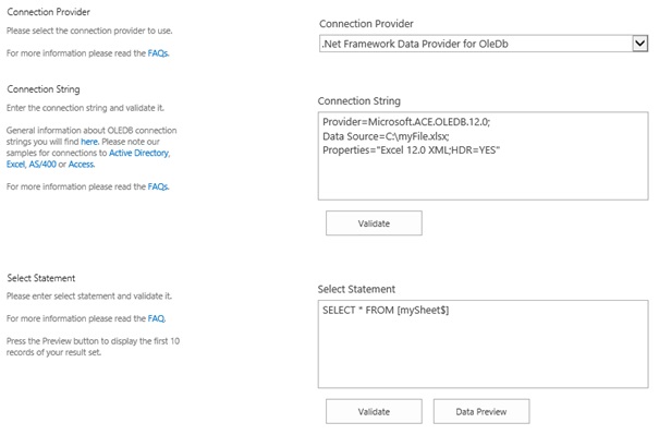 microsoft excel bdlc configuration