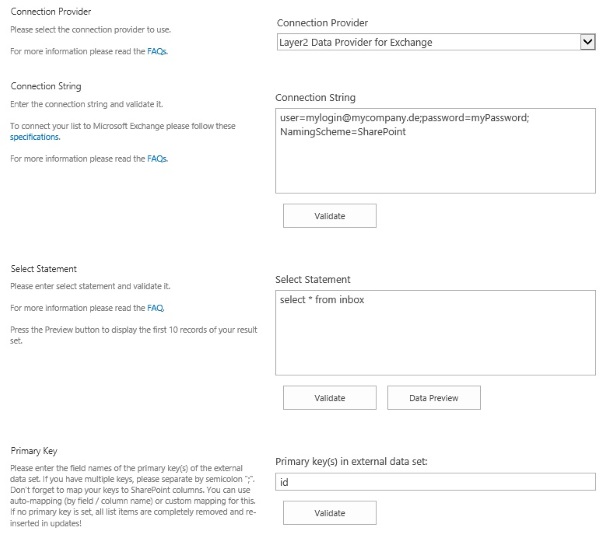 microsoft exchange inbox bdlc configuration