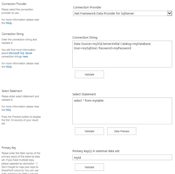 microsoft sql bdlc configuration