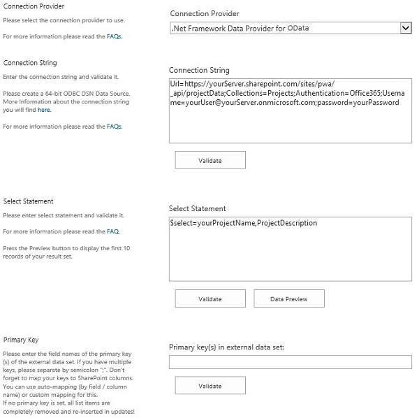 ms project server bdlc configuration