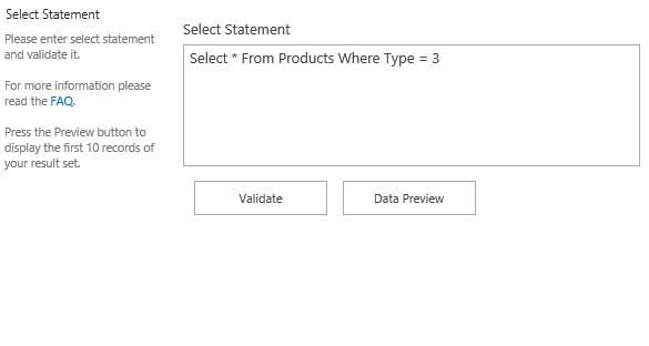SharePoint Data Integration Select Data Set Layer2 SharePoint Data Integration Select Data Set Layer2