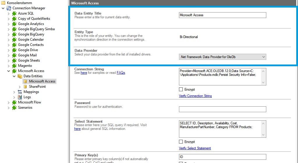 Soruce setup in the Layer2 Cloud Connector for Access integration