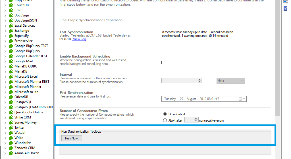 Step 5 Acquia data integration start