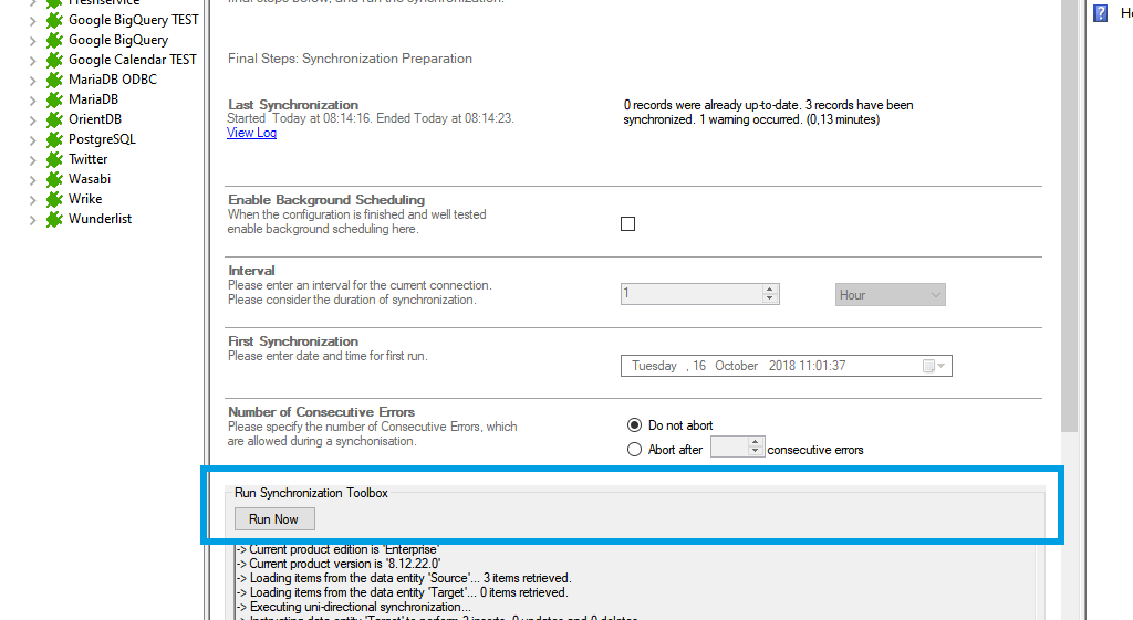 Step 5 ActCRM data integration start.png