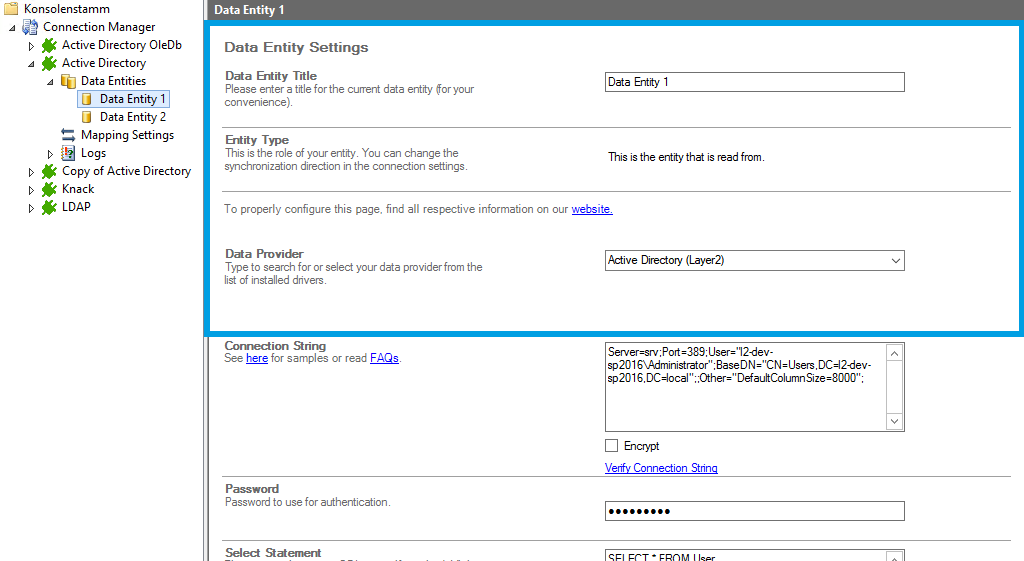 Step 2 Active Directory integration source setup