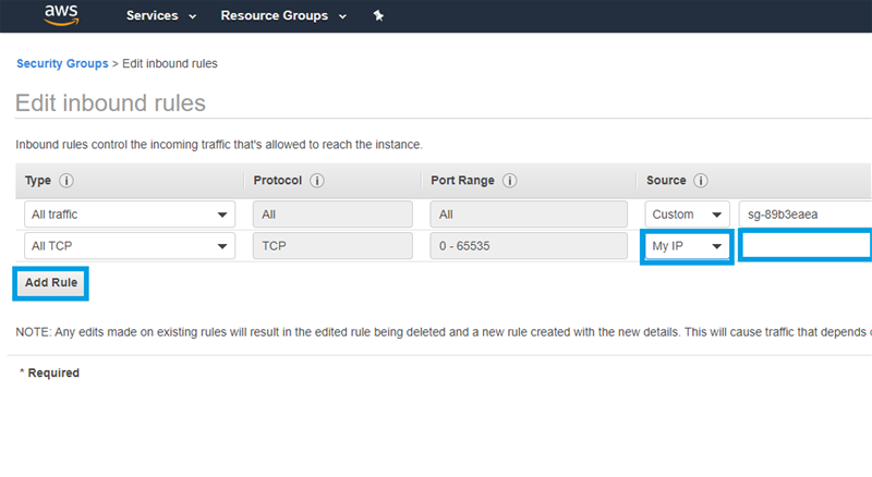 Amazon Redshift Add Rule