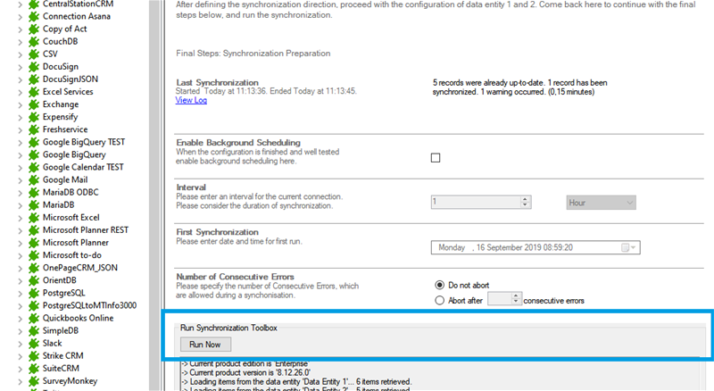 Step 5 Amazon Redshift data integration start