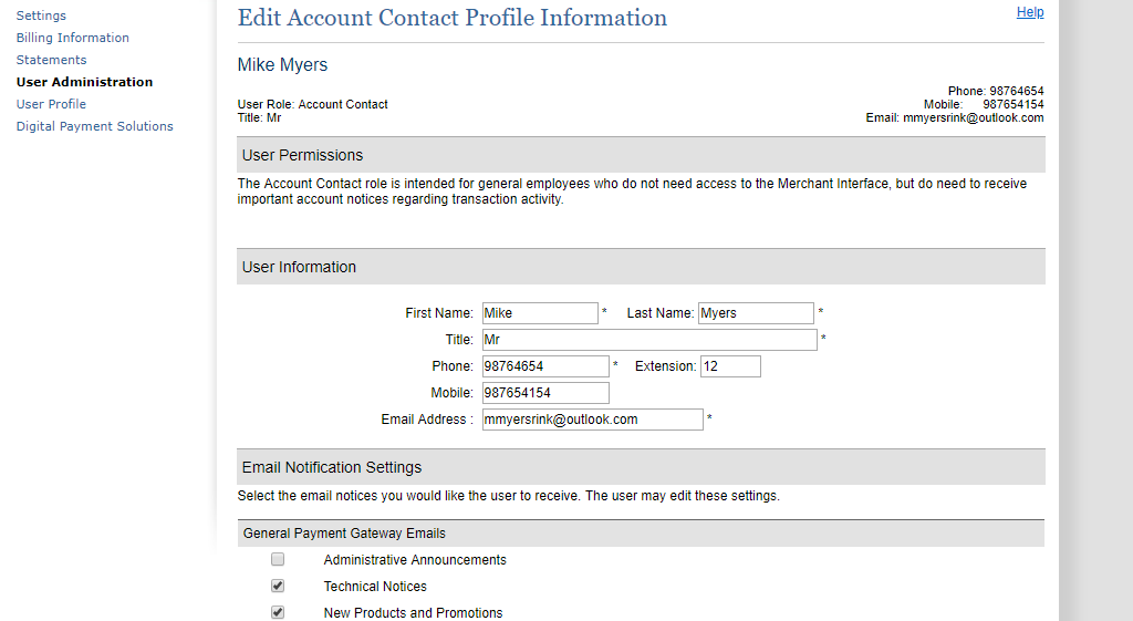 AuthorizeNet integration ready