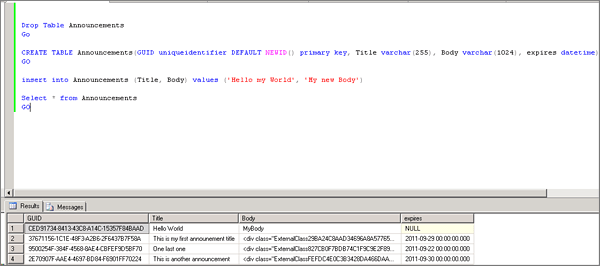 azure create data table with guid