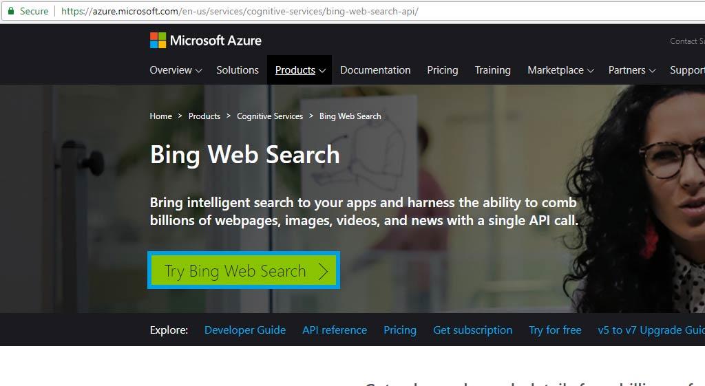 Data of Bing Search ready for integration with SharePoint