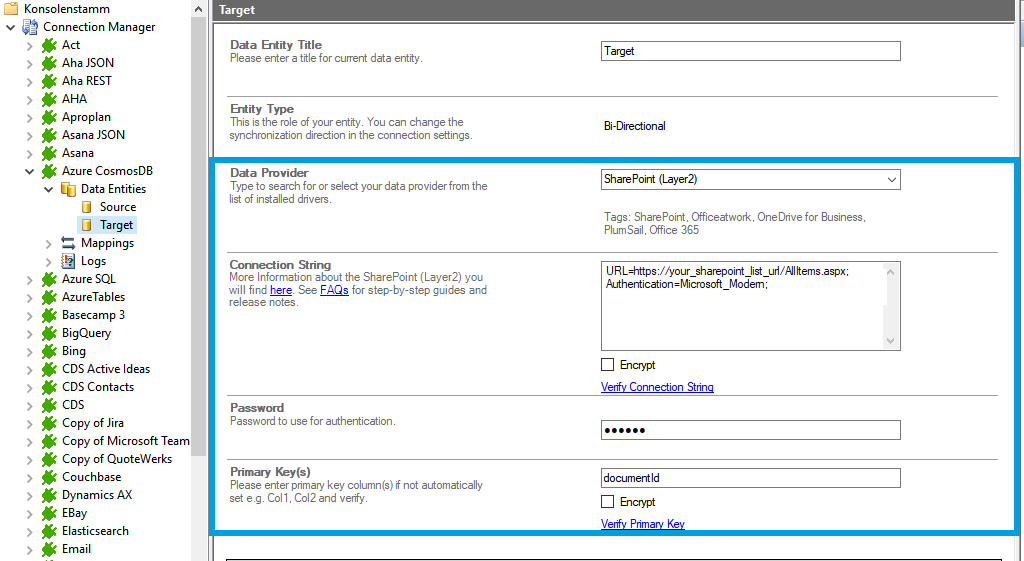 Step 3 CosmosDB integration target setup.png