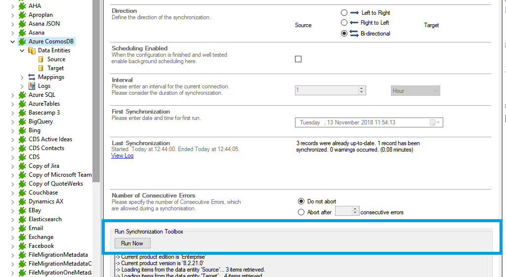 Step 5 CosmosDB data integration start.png