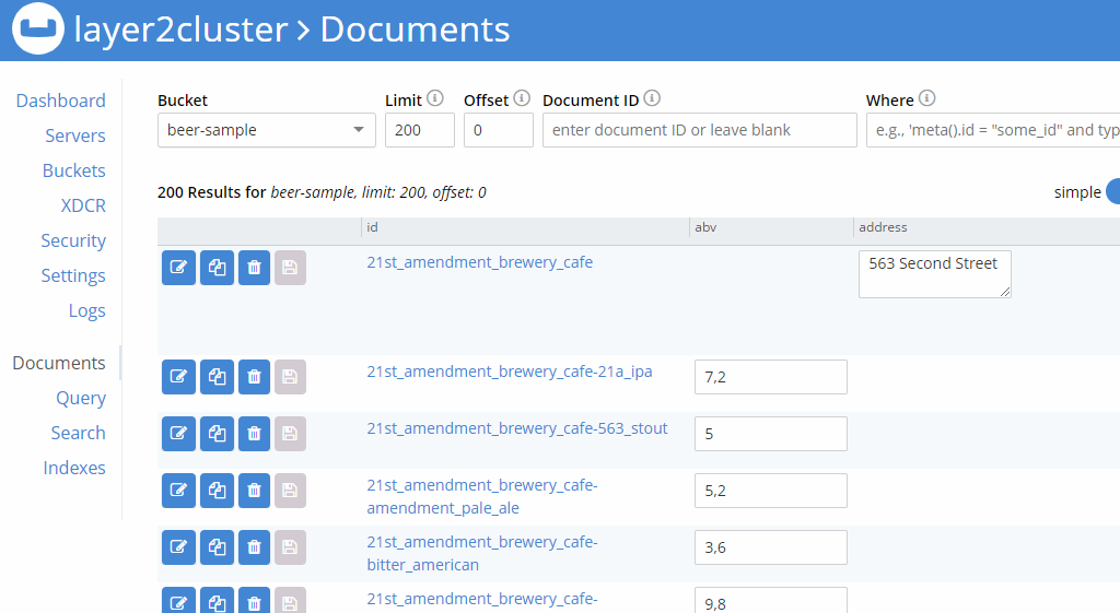 Data of Couchbase ready for integration with SharePoint