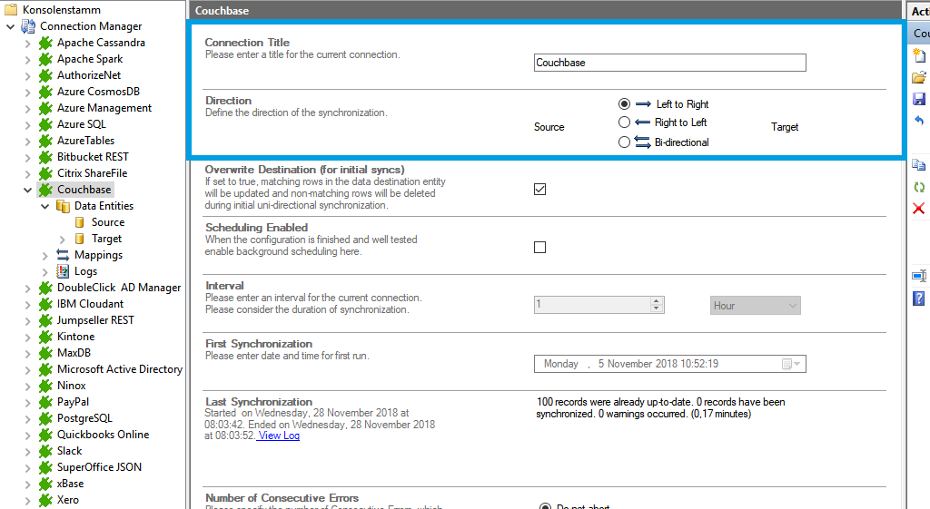 Step 1 Couchbase connection setup