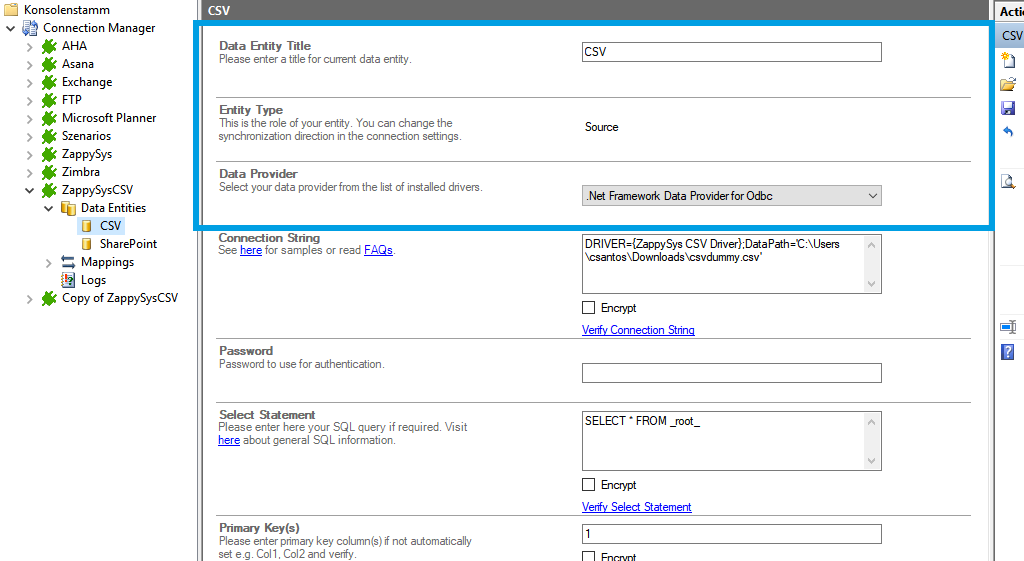 Step 2 CSV ZappySys integration source setup.png