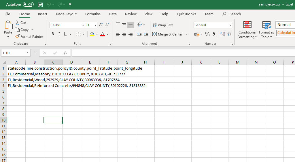 Data of csv ready for integration with SharePoint