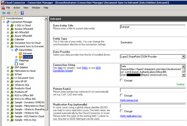 document replication office 365 destination