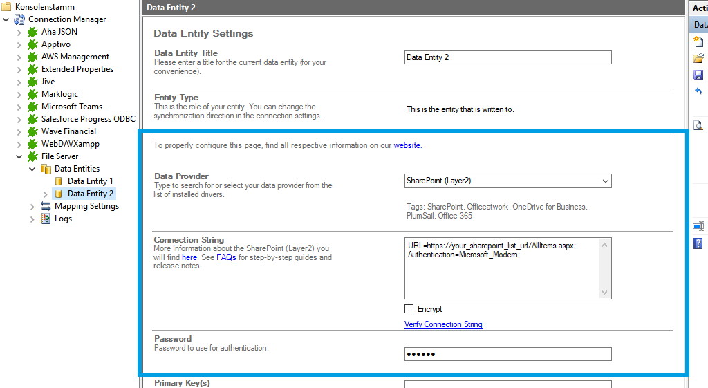 Step 3 File Server integration target setup