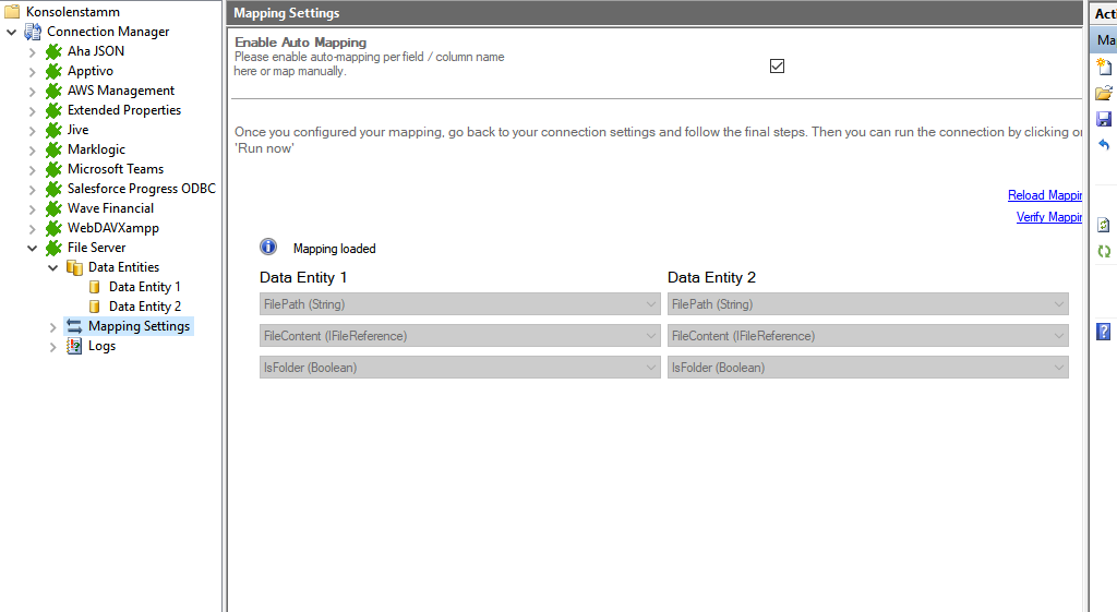 Screenshot of the mapping when Layer2 Cloud Connector is ready to sync, integrate or migrate File Server to SharePoint