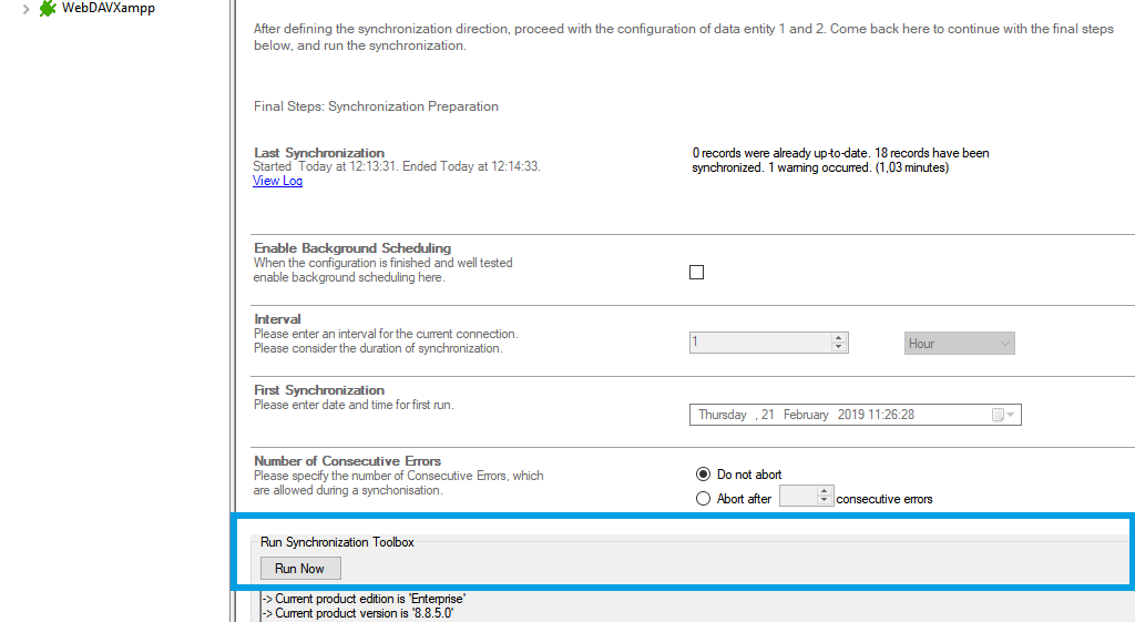 Step 5 File System NTFS extended attributes data integration start