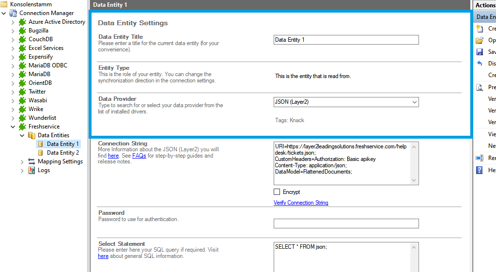 Source setup for freshservice integration in the Layer2 Cloud Connector