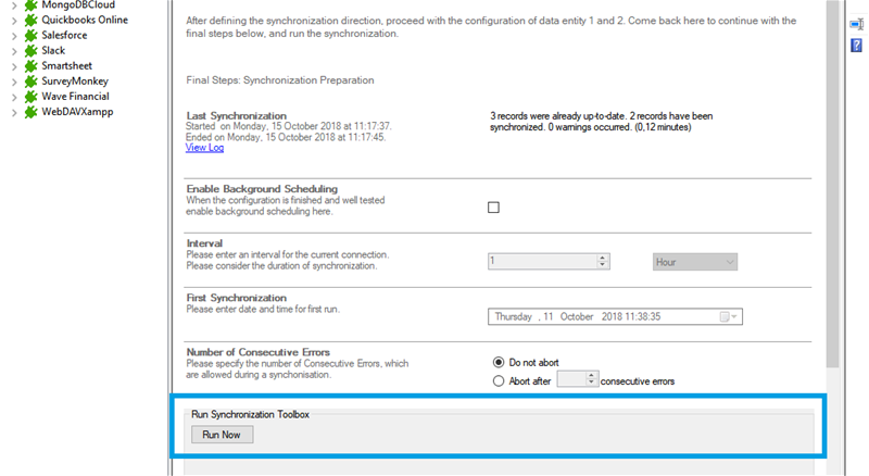 Step 5 Hubspot data integration start