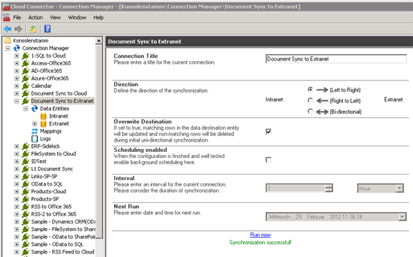 intranet extranet replication to office365