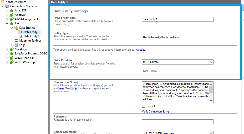 Source setup for jive integration in the Layer2 Cloud Connector