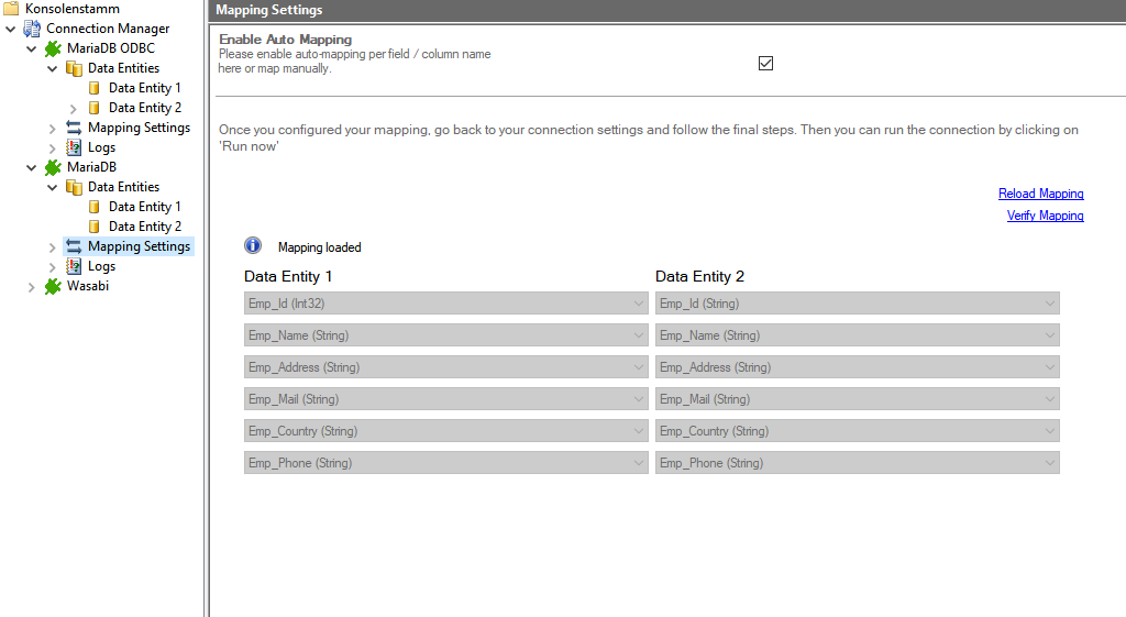 Step 4 MariaDB ODBC integration mapping.png