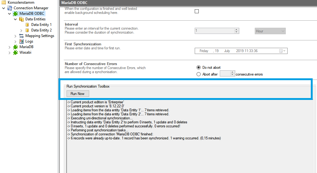 Step 5 MariaDB ODBC data integration start.png