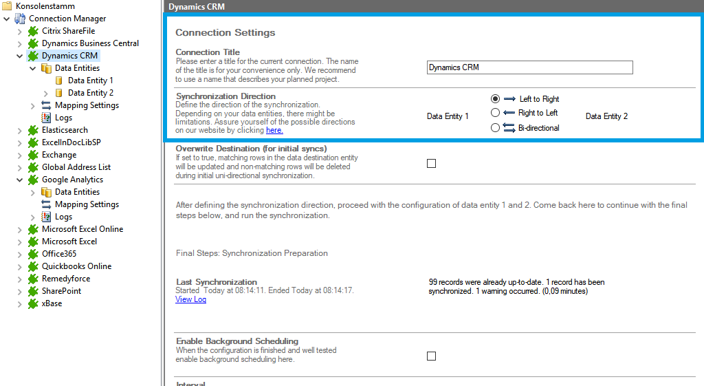 Step 1 Microsoft CRM connection setup.png