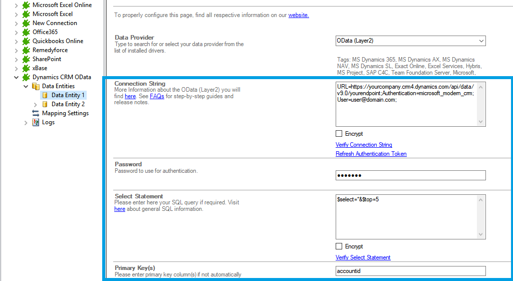 Step 2.5 Microsoft Dynamics CRM integration connection string setup.png