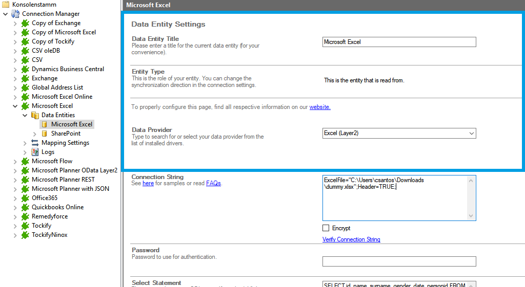 Step 2 Microsoft Excel integration source setup.png