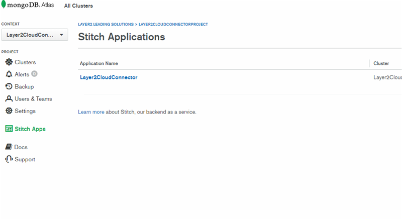 MongoDB Stich application