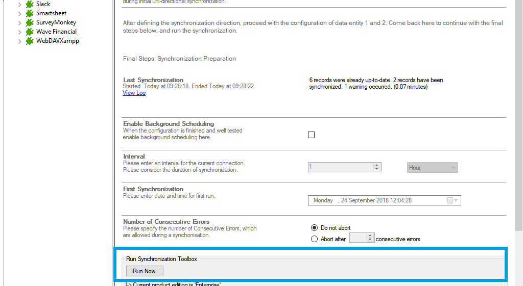 Start the data integration of MongoDB