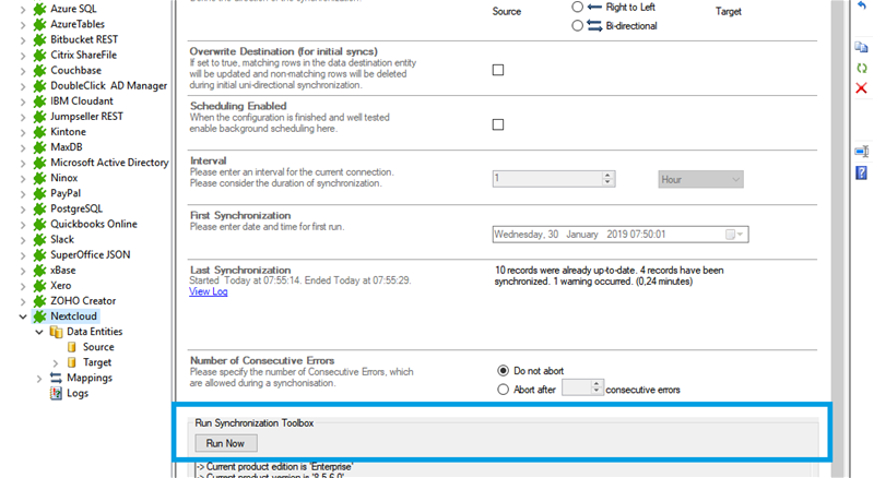 Step 5 Nextcloud data integration start