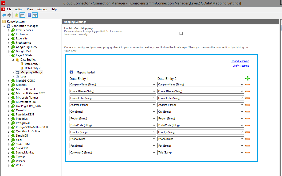 Layer2 Cloud Connector Mapping