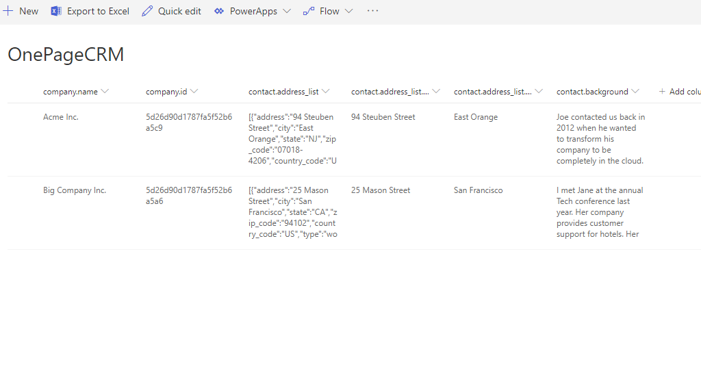 Finished data integration of OnePageCRM