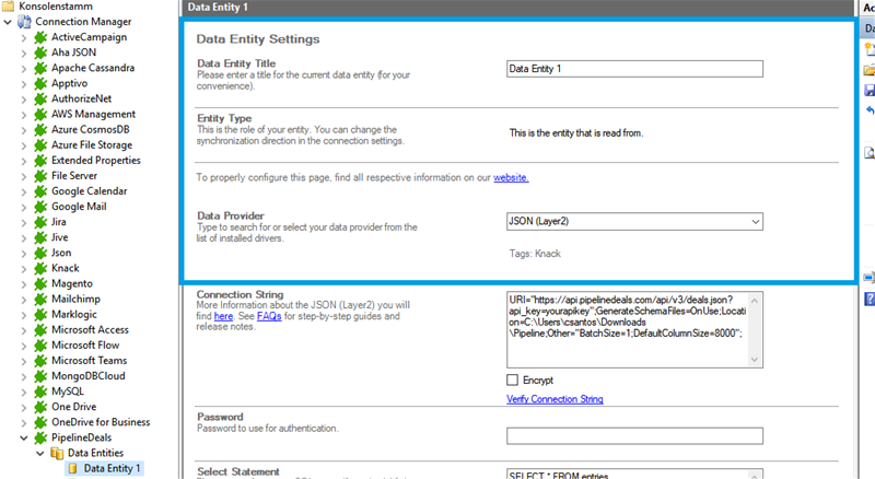 Step 2 PipelineDeals integration source setup