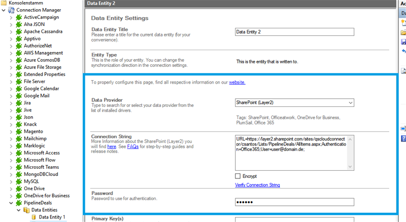 Step 3 PipelineDeals integration target setup