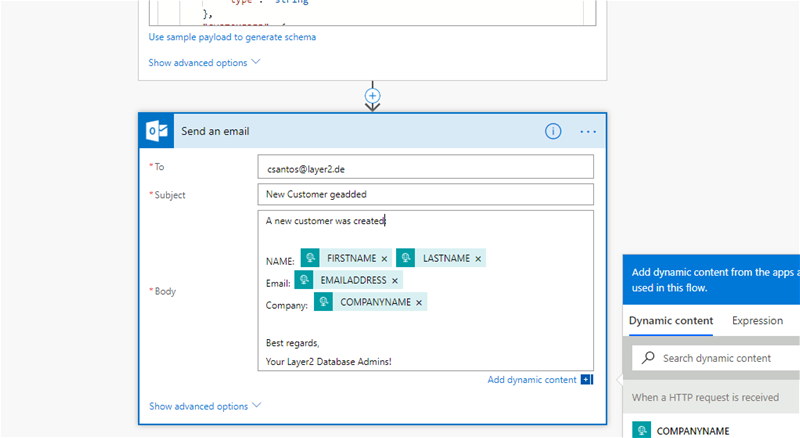 Microsoft Flow add new step