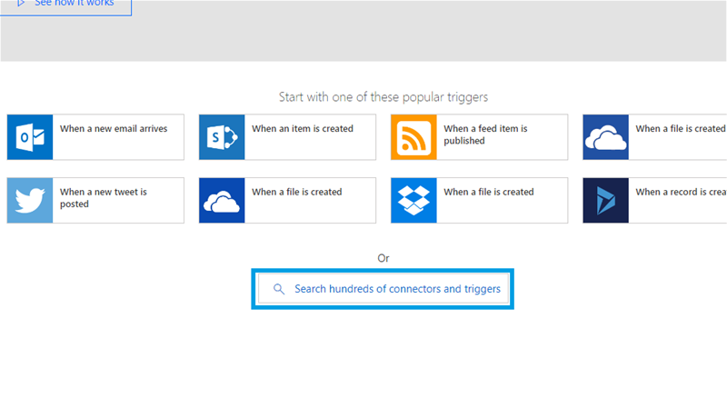 Microsoft Flow search trigger