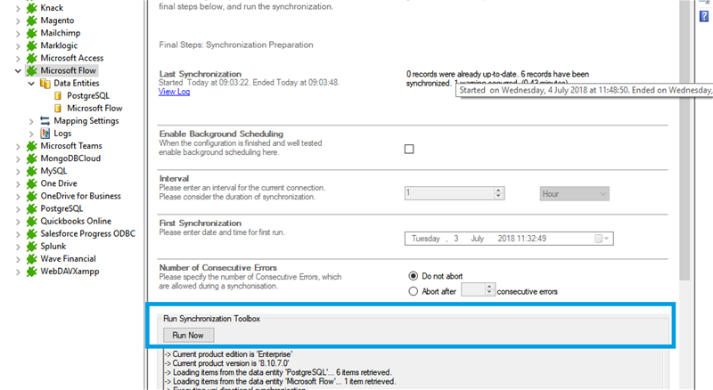 Step 5 PostgreSQL data integration start.png