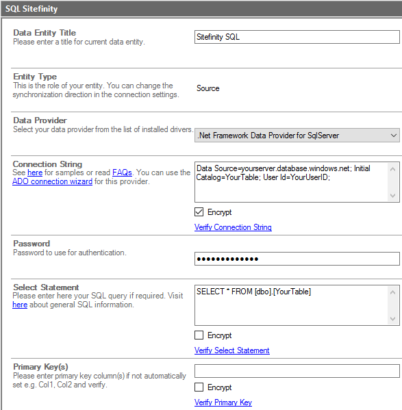 sitefinity integration via layer2 cloud connector screenshot