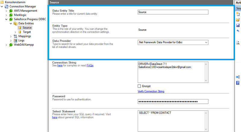 Step 2 Salesforce integration source setup